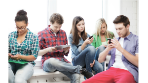 teens on devices