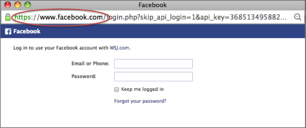 Facebook login - short